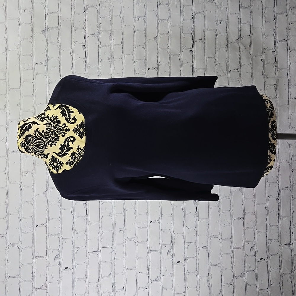 Talbots ¾ Bell Sleeve Blue Crew Neck Sweater  - Size Large
